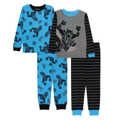 Boys 4-10 The Avengers "Black Panther Leap" 4-Piece Pajama Set