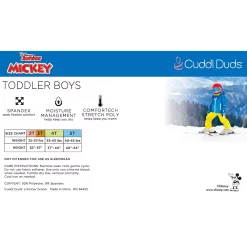 Disney's Mickey Mouse Toddler Boy Baselayer Set by Cuddl Duds® -kids pajamas set Sales 5608288 ALT2