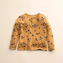 Kids 4-8 Little Co. by Lauren Conrad Long-Sleeve Henley -kids pajamas set Sales 5611857 Caramel Buffalo Print