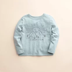 Kids 4-8 Little Co. by Lauren Conrad Organic Long-Sleeve Tee -kids pajamas set Sales 5613043 Light Blue Adventure