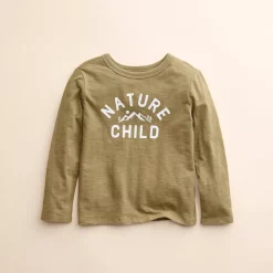 Kids 4-8 Little Co. by Lauren Conrad Organic Long-Sleeve Tee -kids pajamas set Sales 5613043 Olive Nature Child