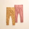 Baby & Toddler Little Co. by Lauren Conrad 2-Pack Leggings -kids pajamas set Sales 5613066 Caramel Flower Red
