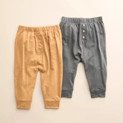 Baby & Toddler Little Co. by Lauren Conrad 2-Pack Organic Pants -kids pajamas set Sales 5613443 Caramel Charcoal