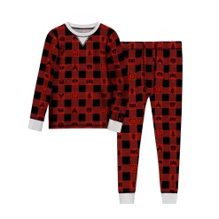Toddler Boys Cuddl Duds® Buffalo Check Animals Thermal 2-Piece Base Layer Set
