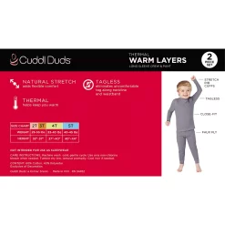 Toddler Boys Cuddl Duds® Buffalo Check Animals Thermal 2-Piece Base Layer Set -kids pajamas set Sales 5613810 ALT2