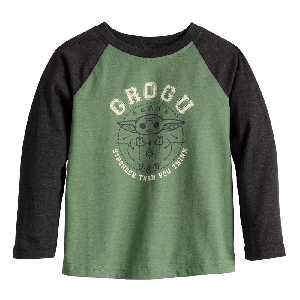 Toddler Boy Jumping Beans® The Mandalorian Grogu aka Baby Yoda "Stronger Than You Think" Raglan Graphic Tee 3 Toddler Boy Jumping Beans® The Mandalorian Grogu aka Baby Yoda "Stronger Than You Think" Raglan Graphic Tee