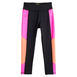 Girls 7-16 Tek Gear® Colorblock Performance 7/8 Leggings in Regular & Plus -kids pajamas set Sales 5618789 Mineral Black