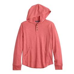 Boys 8-20 Sonoma Goods For Life® Supersoft Henley Hoodie in Regular & Husky -kids pajamas set Sales 5618890 Strawberry Parlor