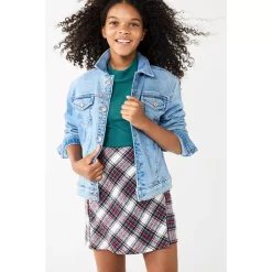 Girls 6-20 SO® 90's Loose Denim Jacket in Regular & Plus Size -kids pajamas set Sales 5619415 ALT9