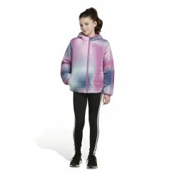 Girls 4-16 adidas Classic AOP Puffer Jacket -kids pajamas set Sales 5620327 ALT3