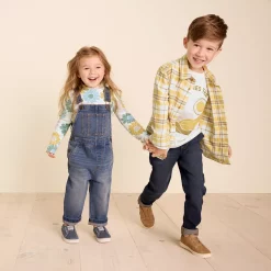 Baby & Toddler Girl Little Co. by Lauren Conrad Organic Lettuce-Edge Print Mockneck Top -kids pajamas set Sales 5622448 ALT9