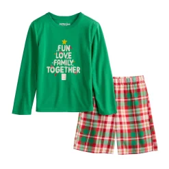 Boys 4-20 Jammies For Your Families® Joyful Celebration Family Together Tee & Shorts Pajama Set