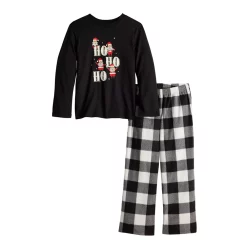 Boys 4-20 Jammies For Your Families® Ho Ho Ho Santa Pajama Set -kids pajamas set Sales 5626044 Medium Skin Tone Santa