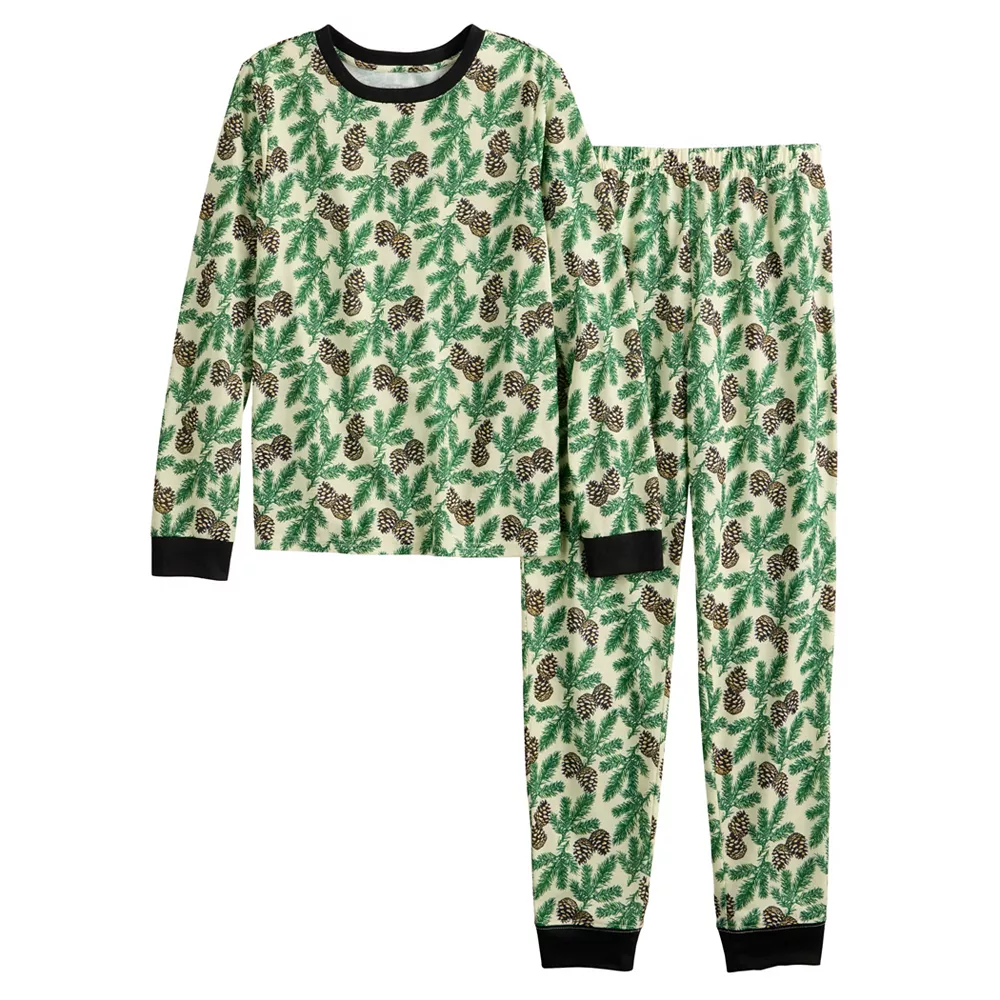 Girls 4-16 Jammies For Your Families® Pine Needles & Snow Print Pajama Set 3 Girls 4-16 Jammies For Your Families® Pine Needles & Snow Print Pajama Set