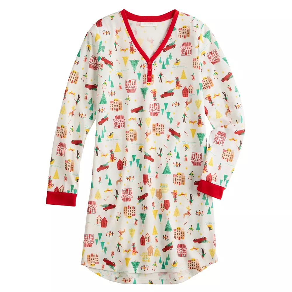 Girls 4-16 LC Lauren Conrad Jammies For Your Families® Holiday Village Nightgown 3 Girls 4-16 LC Lauren Conrad Jammies For Your Families® Holiday Village Nightgown