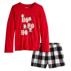 Girls 4-16 Jammies For Your Families® Ho Ho Ho Top & Shorts Pajama Set