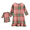 Girls 4-16 Jammies For Your Families® Joyful Celebration Flannel Nightgown & Doll Gown Set -kids pajamas set Sales 5627200