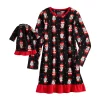 Girls 4-16 Jammies For Your Families® Ho Ho Ho Microfleece Nightgown & Doll Gown Set -kids pajamas set Sales 5627307