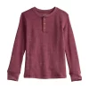 Boys 4-8 Jumping Beans® Long Sleeve Textured Henley Tee -kids pajamas set Sales 5627802 Majore Plum