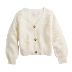 Girls 4-12 Jumping Beans® Chunky Knit V-Neck Cardigan -kids pajamas set Sales 5634788 Ivory Tusk