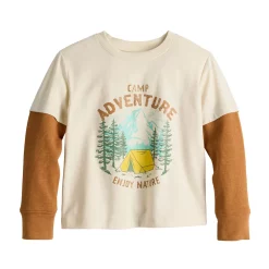 Toddler Boy Jumping Beans® Thermal Sleeve Skater Tee -kids pajamas set Sales 5638316 Sand Adventure