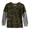 Toddler Boy Jumping Beans® Adaptive Double Layer Skater Tee -kids pajamas set Sales 5638346 Textured Camo