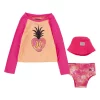Baby Girl Hurley UPF Swim & Bucket Hat Set -kids pajamas set Sales 5649147 Pink