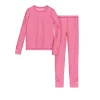 Girls 7-16 Texture Grid 2-Piece Base Layer Set -kids pajamas set Sales 5649608 Pink Heather