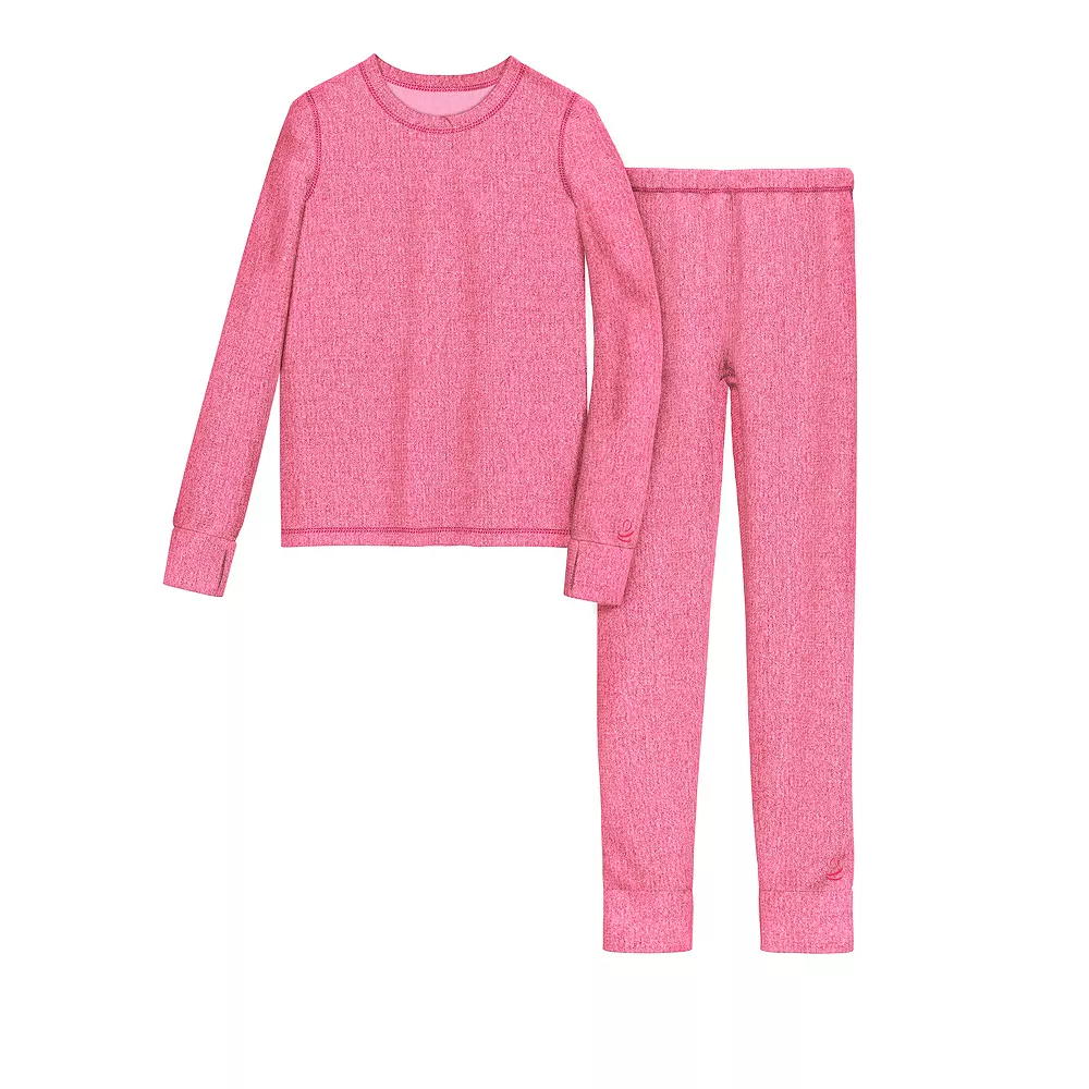 Girls 7-16 Texture Grid 2-Piece Base Layer Set 3 Girls 7-16 Texture Grid 2-Piece Base Layer Set