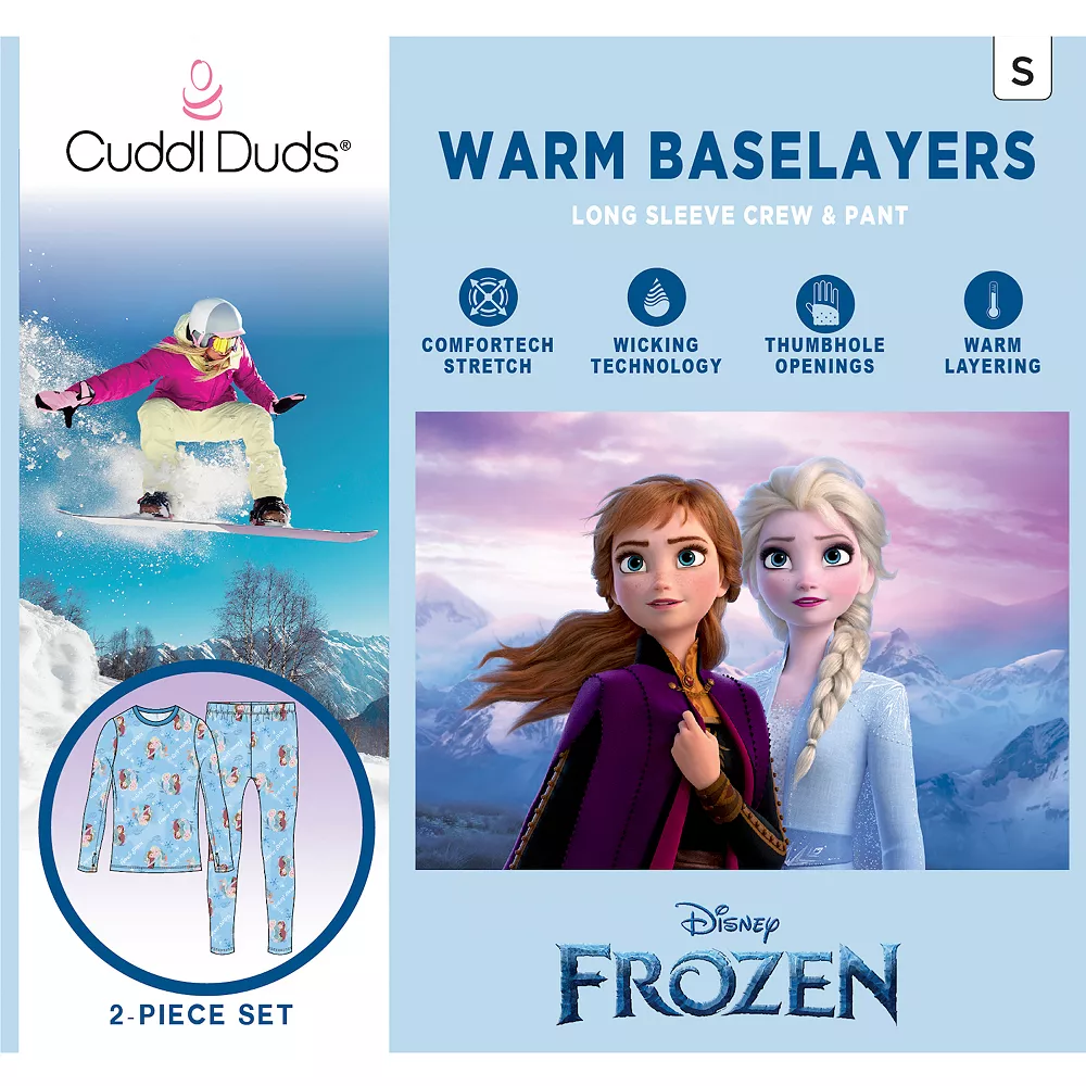 Girls 7-16 Cuddl Duds® Disney's Frozen Stretch 2-Piece Base Layer 4 Girls 7-16 Cuddl Duds® Disney's Frozen Stretch 2-Piece Base Layer - Image 2