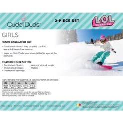 Girls 7-16 LOL Surprise Stretch 2-Piece Base Layer Set -kids pajamas set Sales 5649613 ALT2