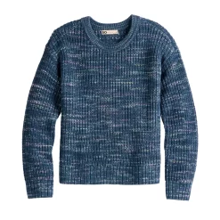 Girls 6-20 SO® Knit Crewneck Sweater in Regular & Plus Size -kids pajamas set Sales 5653221 Navy Spacedye