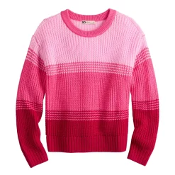 Girls 6-20 SO® Knit Crewneck Sweater in Regular & Plus Size -kids pajamas set Sales 5653221 Pink Ombre