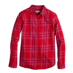 Girls 6-20 SO® Must-Have Flannel Boyfriend Shirt in Regular & Plus Size -kids pajamas set Sales 5653279 Red Plaid