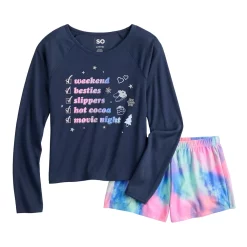 Girls 4-16 SO® Top & Shorts Pajama Set