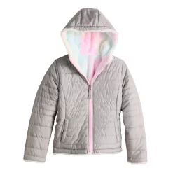 Girls 4-18 SO® Reversible Midweight Jacket -kids pajamas set Sales 5654820 Tie Dye Gray