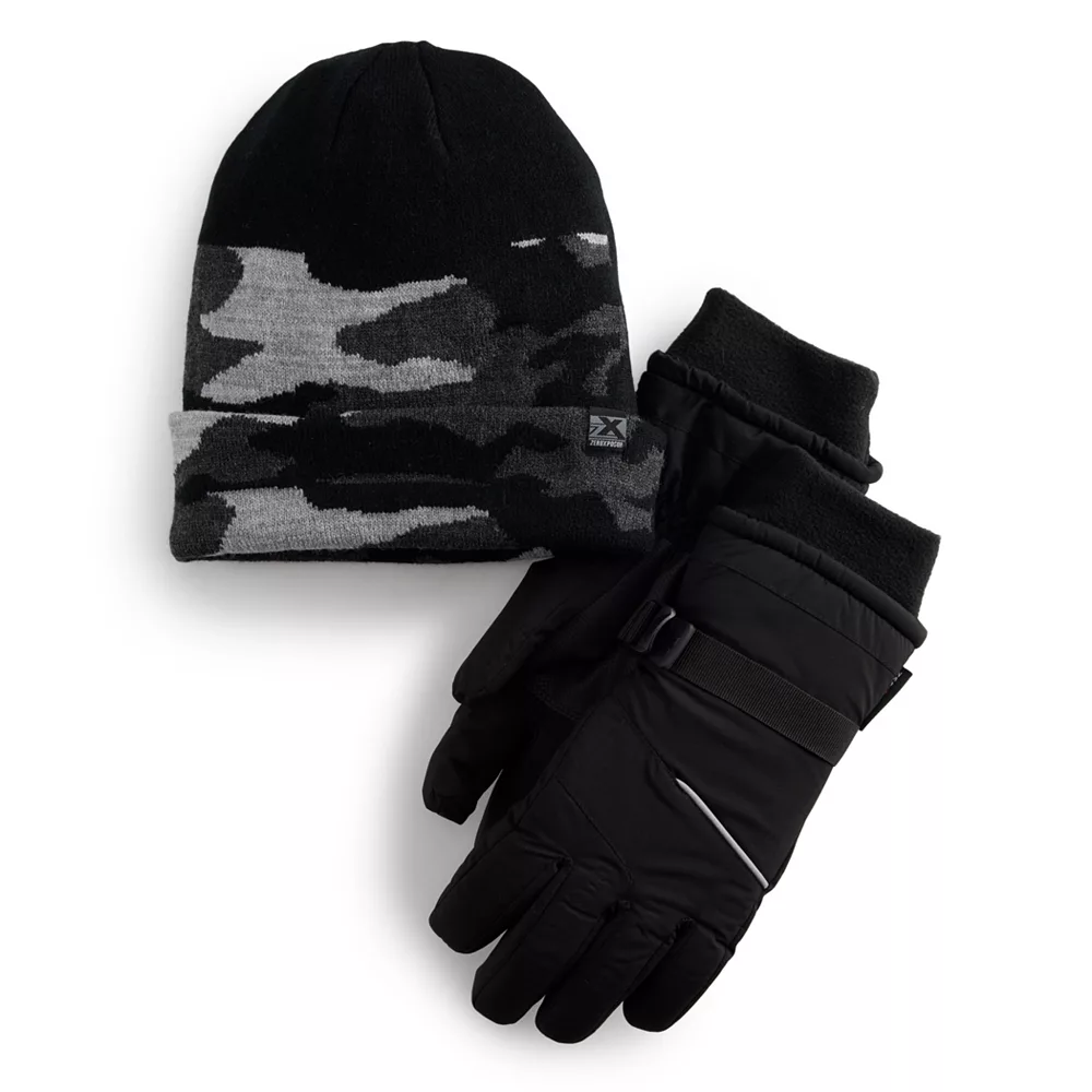 Boys 8-20 ZeroXposur Versatile Cuffed Beanie & Gloves Set 3 Boys 8-20 ZeroXposur Versatile Cuffed Beanie & Gloves Set