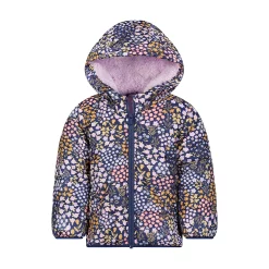 Toddler Girl Carter's Printed Puffer Jacket -kids pajamas set Sales 5657709 Navy Floral