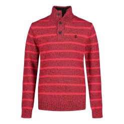 Boys 8-20 IZOD Striped Marled 1/4-Button Sweater -kids pajamas set Sales 5664664 Tango Red
