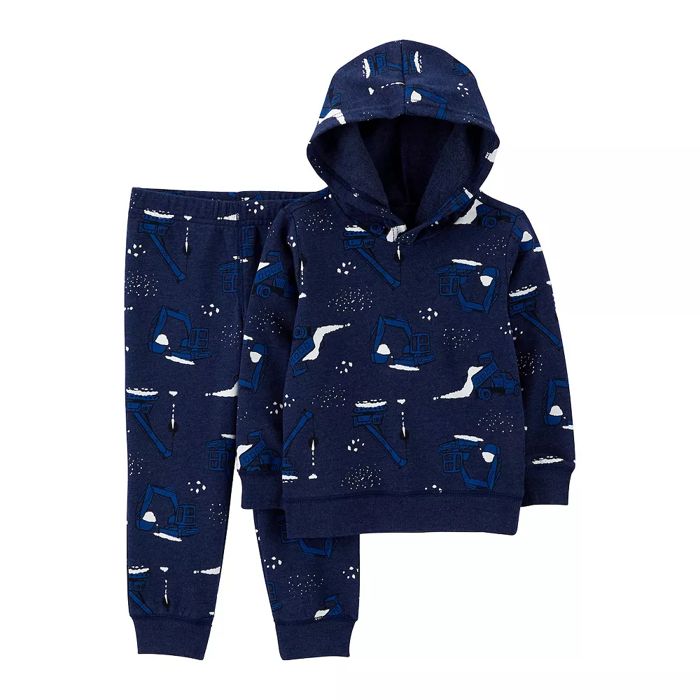 Baby Boy Carter's Construction Fleece Top & Bottoms Set 3 Baby Boy Carter's Construction Fleece Top & Bottoms Set
