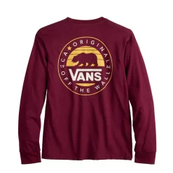 Boys 8-20 Vans Long Sleeve Graphic Tee -kids pajamas set Sales 5665116 Burgundy