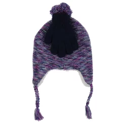 Girls 4-16 Elli by Capelli Spacedye Earflap Hat & Magic Gloves Set -kids pajamas set Sales 5665863 ALT2