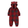 Baby Boy Carter's Plaid Hooded Fleece Coverall Jumpsuit -kids pajamas set Sales 5666346