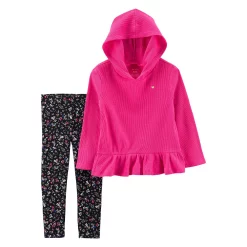 Baby Girl Carter's Thermal Hooded Tee & Leggings Set