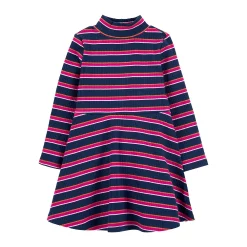 Toddler Girl Carter's Striped Long-Sleeve Ribbed Dress