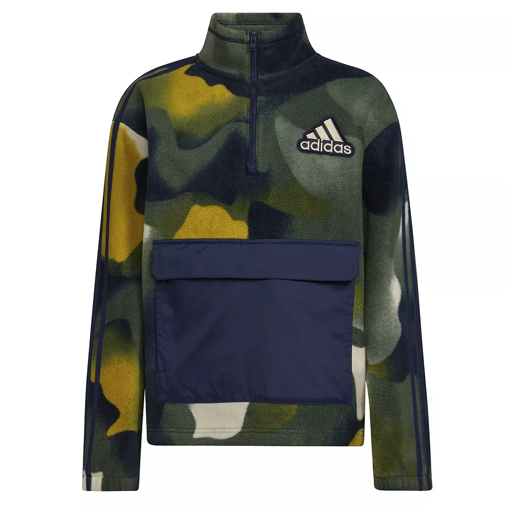 Boys 8-20 adidas Cozy Fleece Pullover 5 Boys 8-20 adidas Cozy Fleece Pullover - Image 3