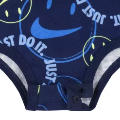 Baby Boy Nike Allover Print Smiley Bodysuit & Jogger Pants Set -kids pajamas set Sales 5679291 ALT3