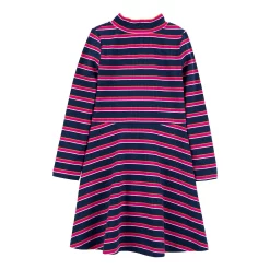 Girls 4-12 Carter's Striped Long-Sleeve Ribbed Dress -kids pajamas set Sales 5684480 ALT