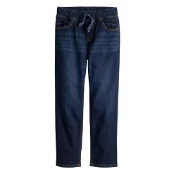 Boys 4-12 Jumping Beans® Pull-On Denim Pants in Regular, Slim & Husky -kids pajamas set Sales 5684629 Dark Wash