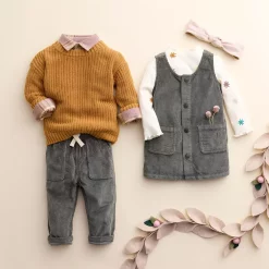 Baby & Toddler Little Co. by Lauren Conrad Lettuce-Edge Mockneck Top -kids pajamas set Sales 5686895 ALT8